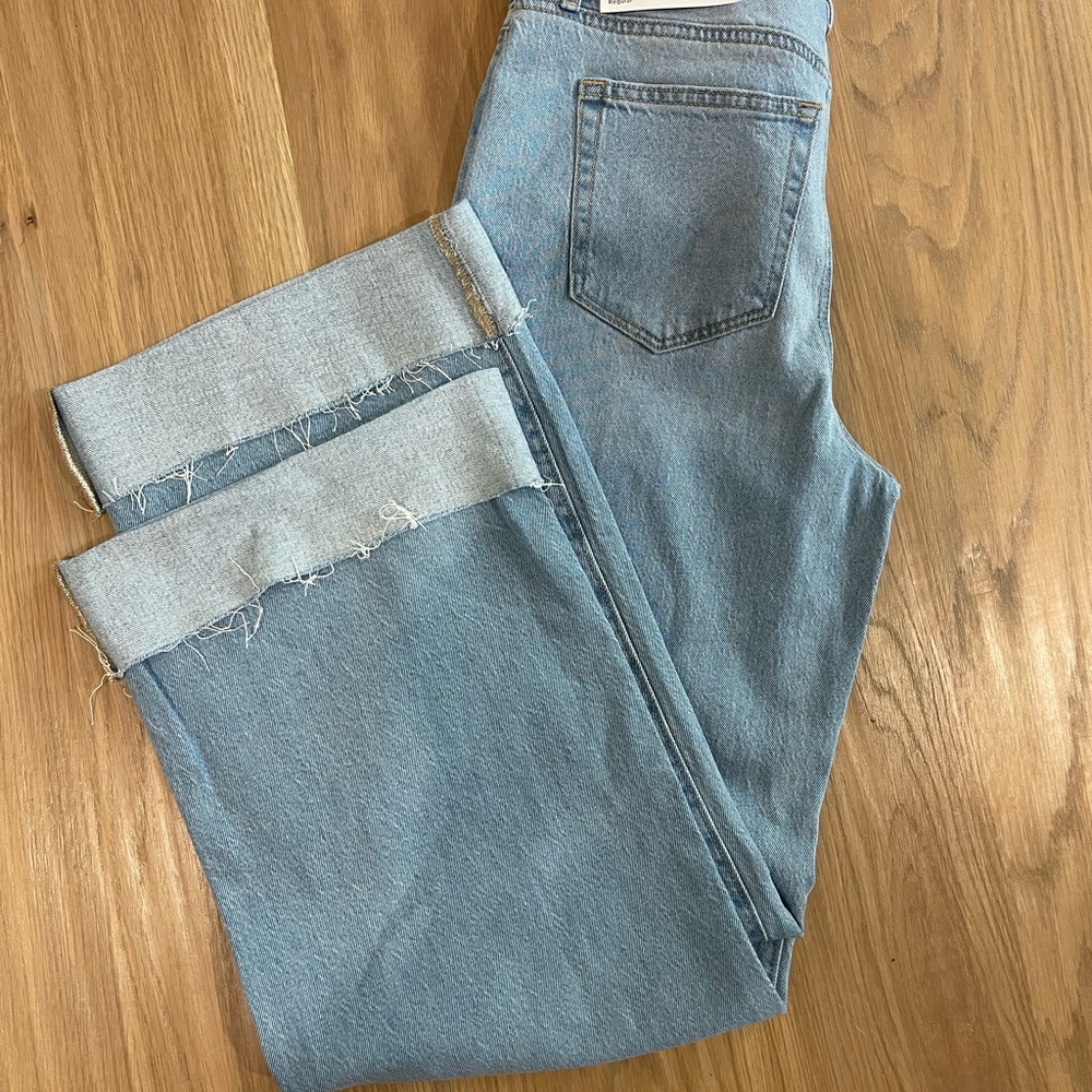 LOFT High Rise Wide Leg Denim Jeans
